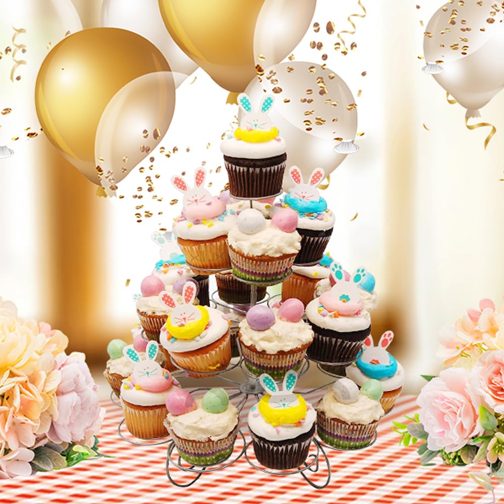 Resulzon stainless-steel dessert stand closeup highlights durable construction and rust resistance.