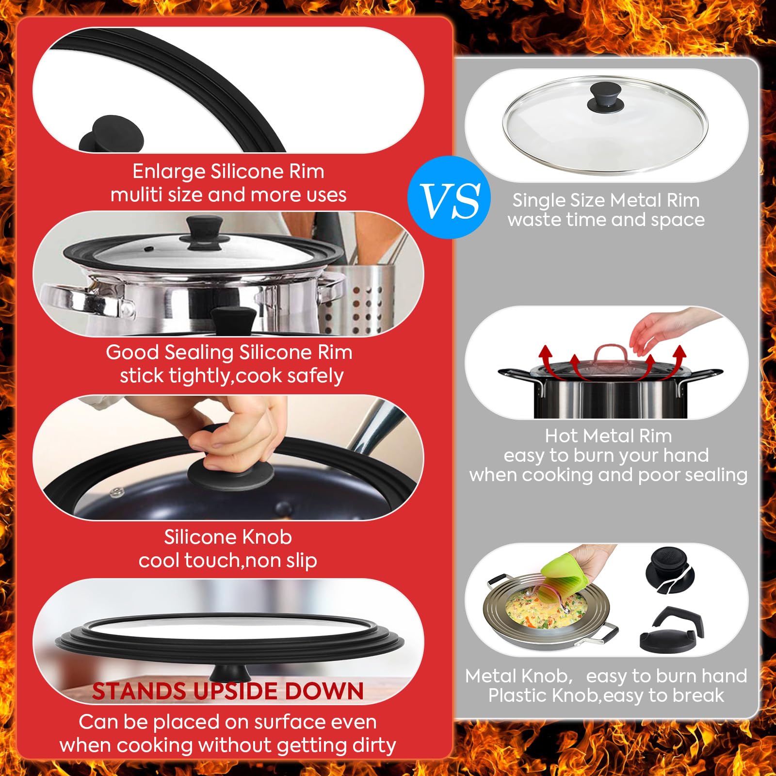 Reteno dishwasher-safe lid simplifies cleanup after simmering or sautéing.