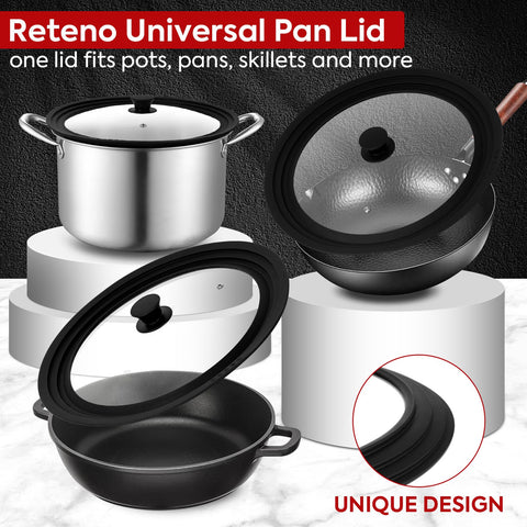 Reteno tempered glass lid lets you check food without lifting.
