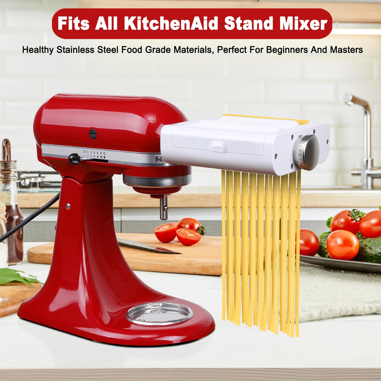 RETHONE fettuccine cutter attachment producing wide ribbons for comforting meals
