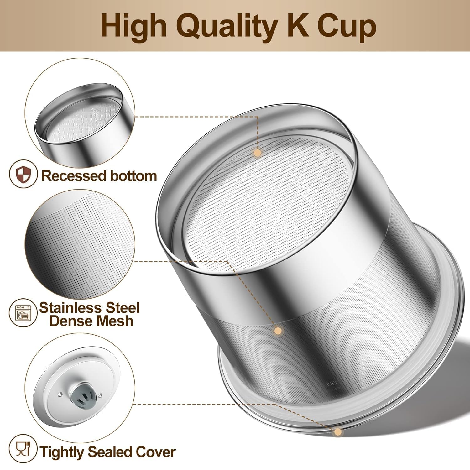 RETHONE K cup is dishwasher-safe for easy cleanup.