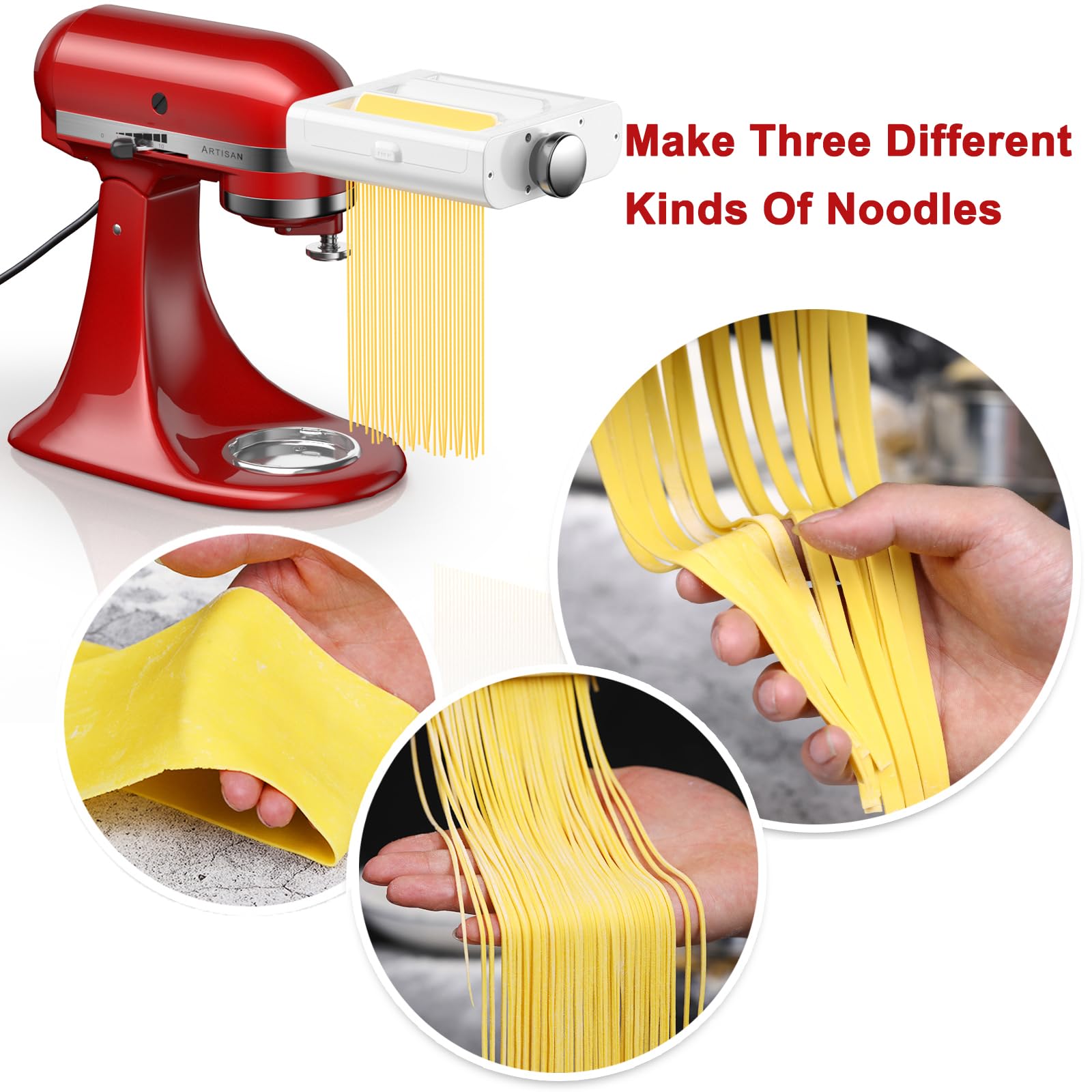 RETHONE spaghetti cutter attachment slicing thin strands for classic dishes