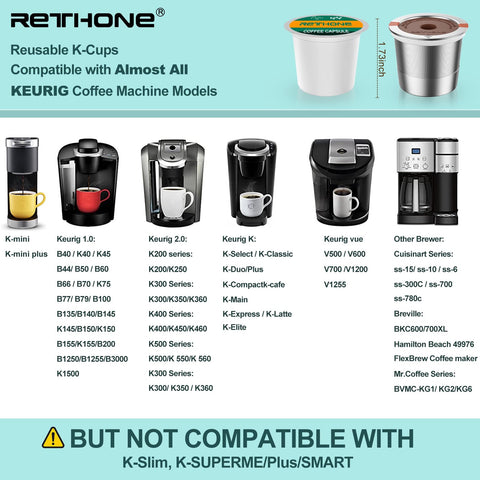 RETHONE K Cup pod showing stainless steel construction for long-term use.
