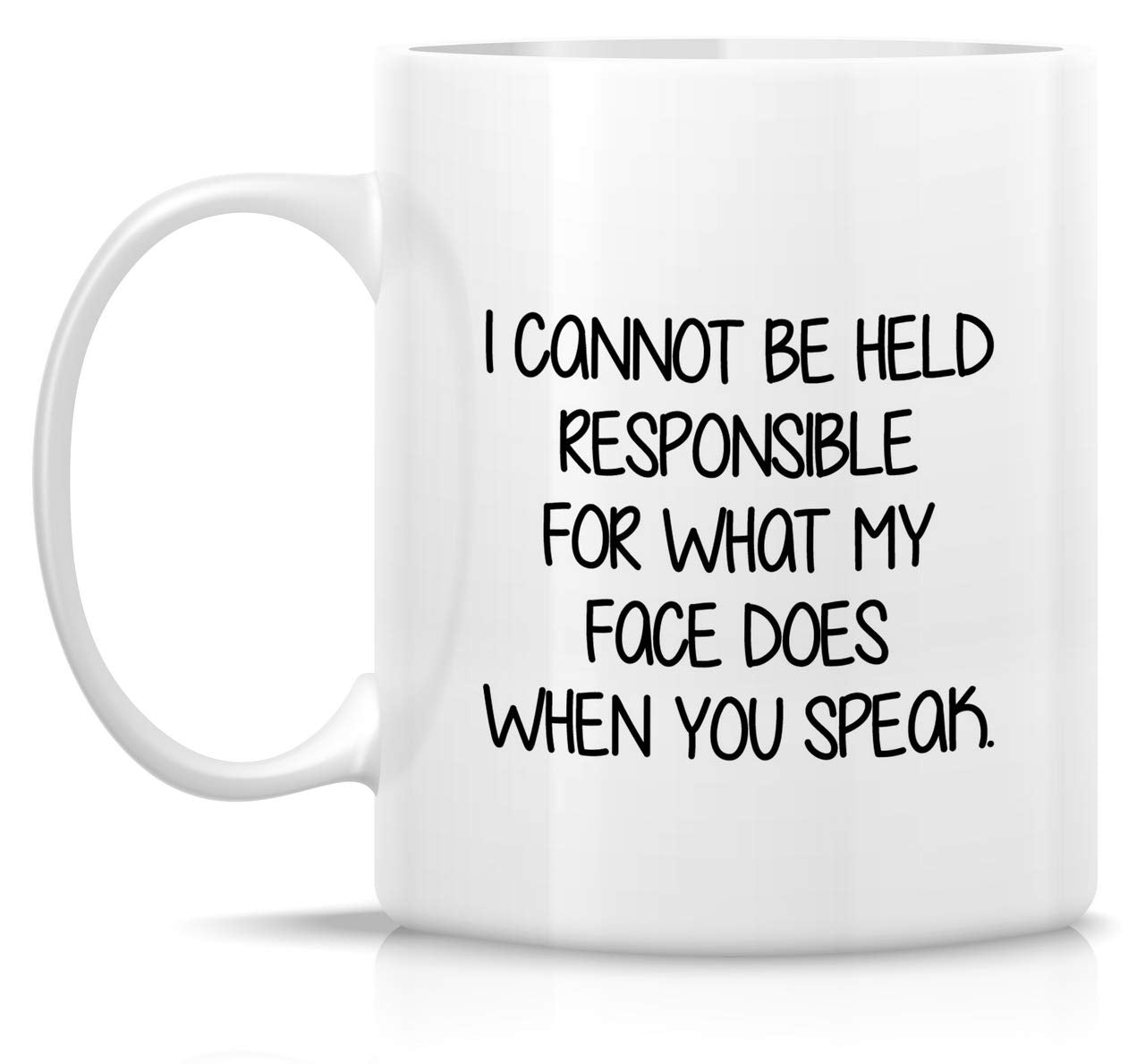 Retreez 11oz ceramic mug with sarcastic motto, a gift-ready option.