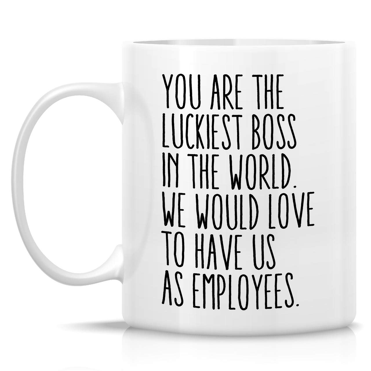 Retreez ceramic mug with bold print, great for daily motivation at work