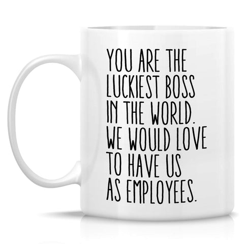 Retreez ceramic mug with bold print, great for daily motivation at work