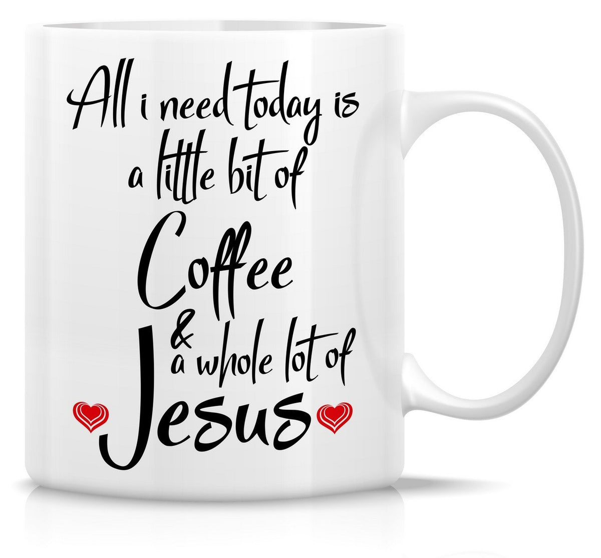 Retreez funny mug all i need is coffee and jesus text, ideal morning motivation
