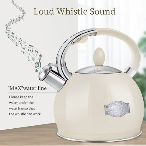 Rettberg cream kettle highlights sealed lid and spout for mess-free pouring.