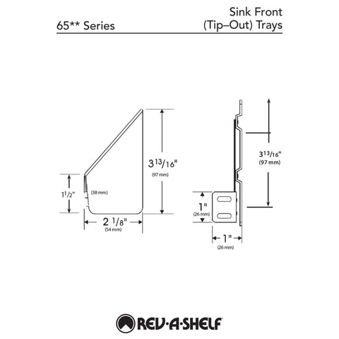 Rev-A-Shelf self-holding hinges in white simplify installation.