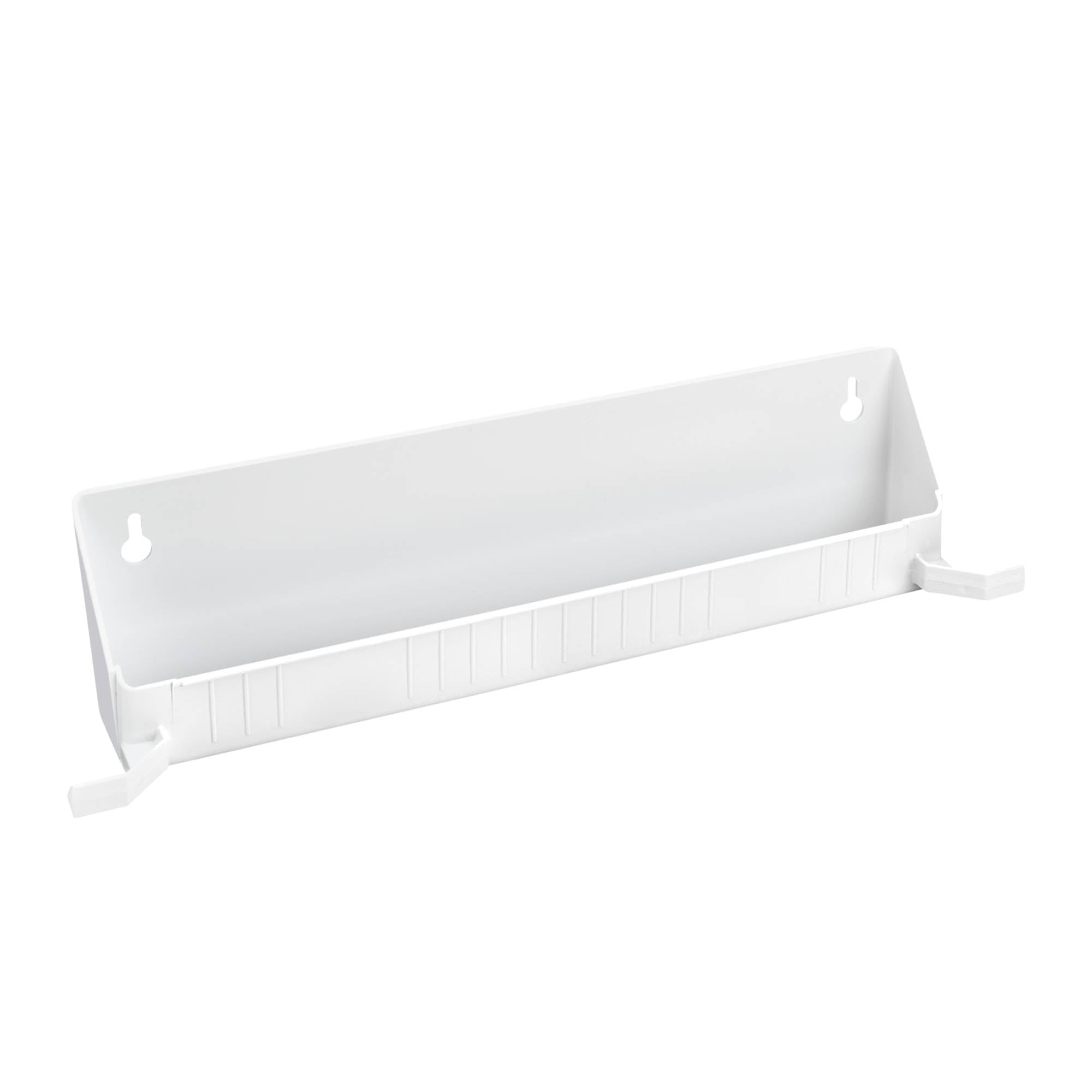Rev-A-Shelf 14-inch white tip-out tray fits standard sink bases.