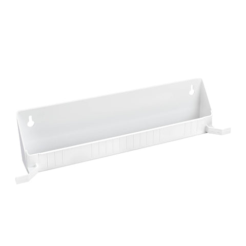 Rev-A-Shelf 14-inch white tip-out tray fits standard sink bases.