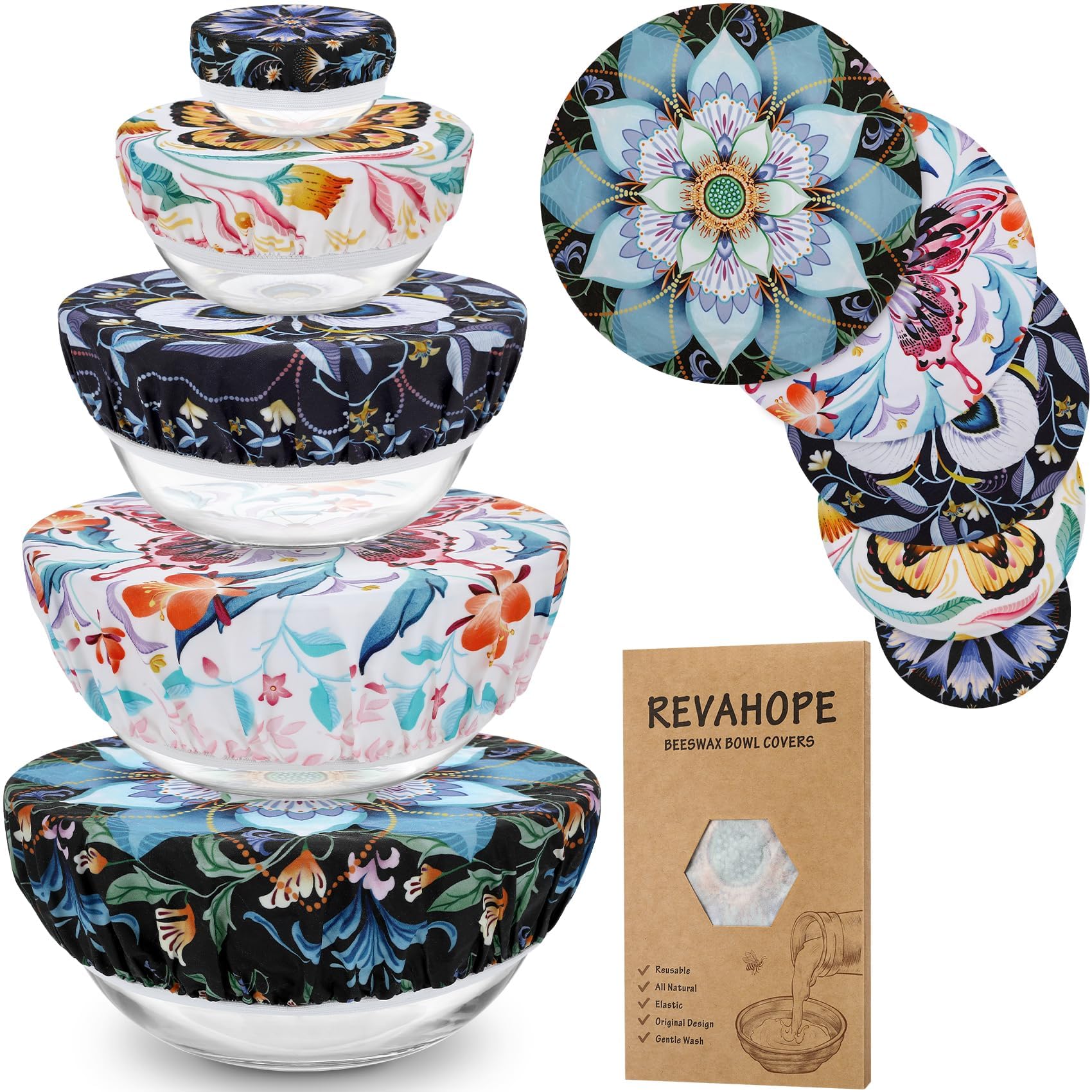 Revahope 4-inch beeswax bowl cover for proofing dough and sealing bowls.
