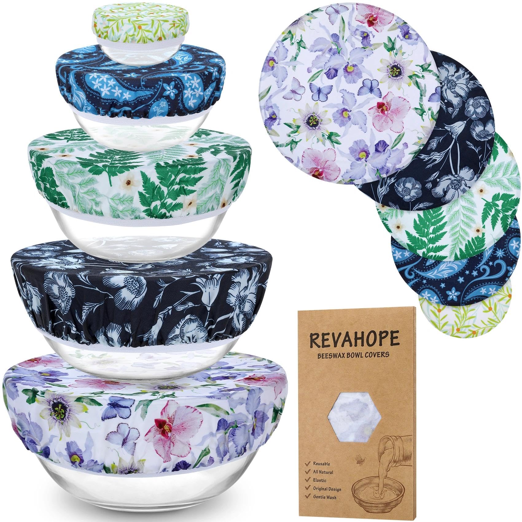 Revahope iris-floral 10cm bowl cover for proofing dough