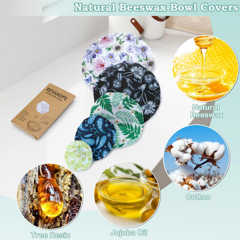 Revahope iris-floral 20cm bowl cover keeps dough moist during rising