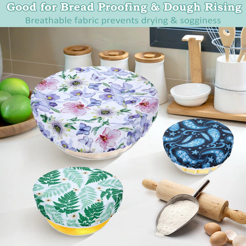 Revahope iris-floral 25cm bowl cover ideal for fridge storage of leftovers