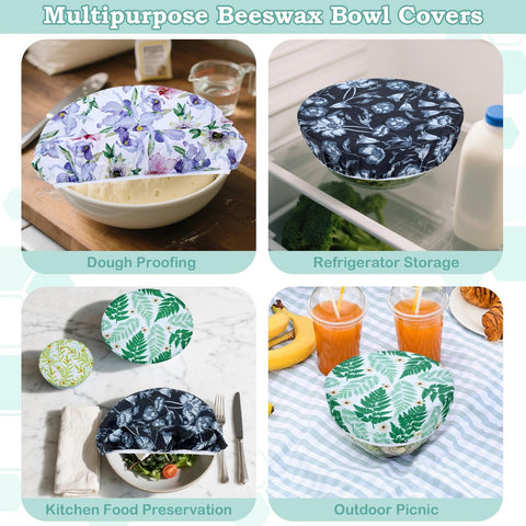 Revahope iris-floral 30cm bowl cover keeps large portions protected