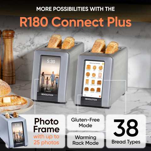 Revolution R180 Connect Plus InstaGLO 2 heating for fast, flavorful results.
