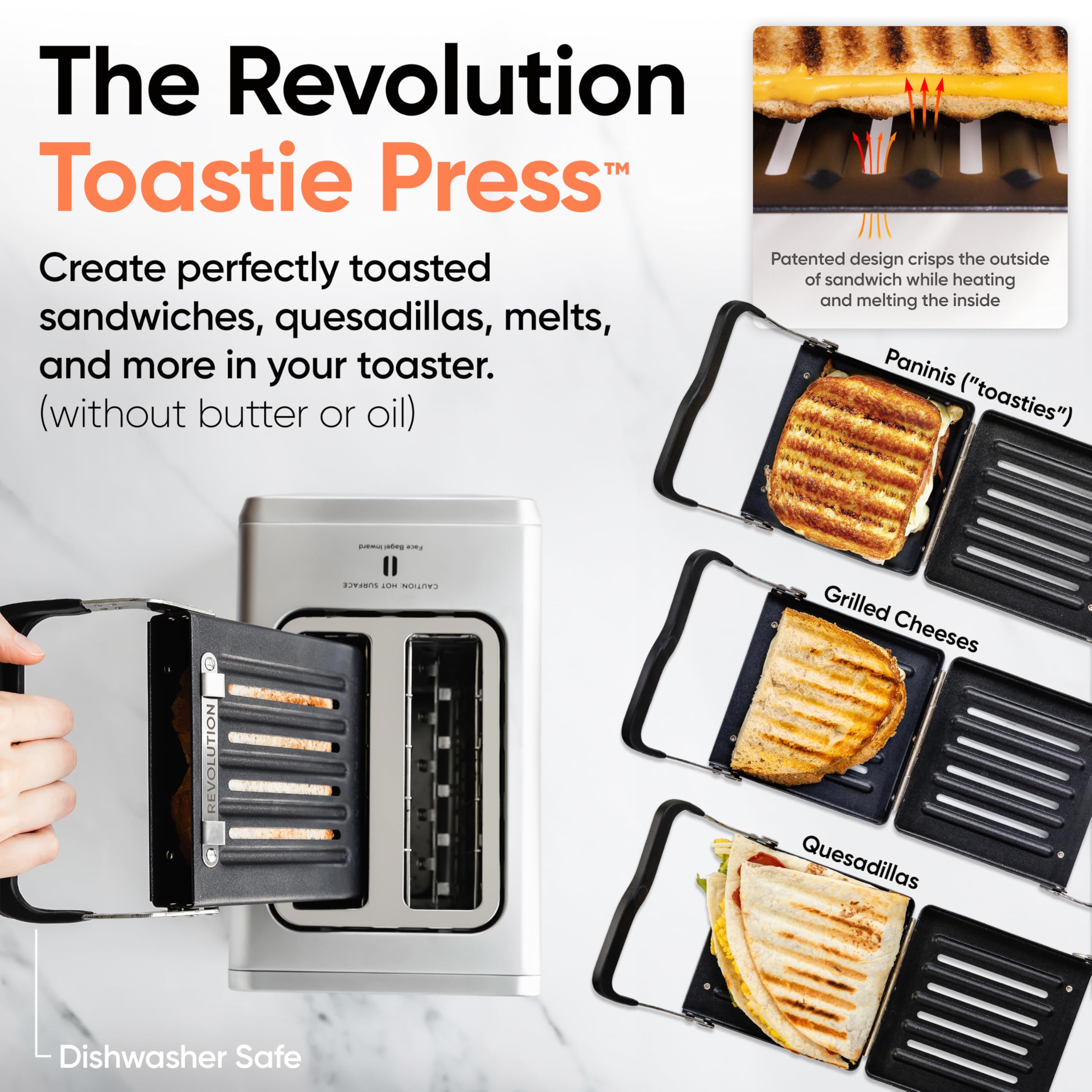 Apple Store R180 Revolution R180 Connect Plus Smart Toaster Bundle with Toastie Press ...