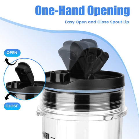 Revorit Ninja Fit sip-straw lid for easy sipping anywhere.