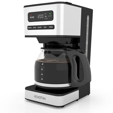 REVOTRA coffee maker with LED display enabling easy, precise brewing.