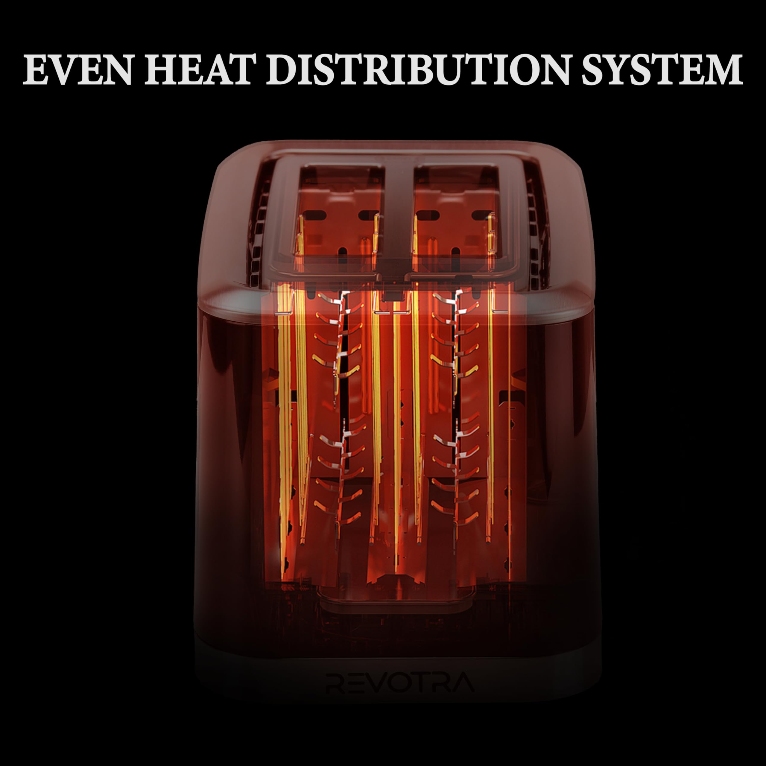 REVOTRA defrost and reheat functions power frozen favorites without over toasting.