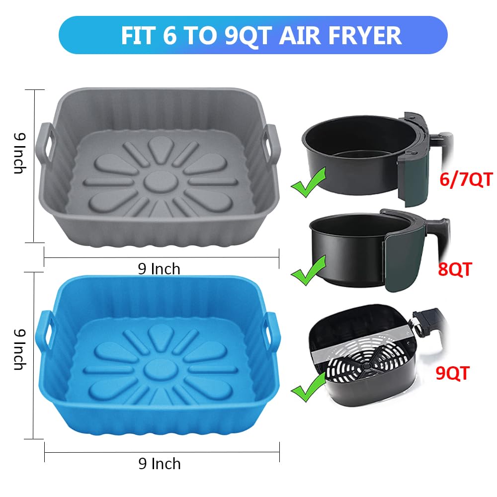 REY&SHAW 9-inch grey liner fits 6-9 qt pans for versatile use