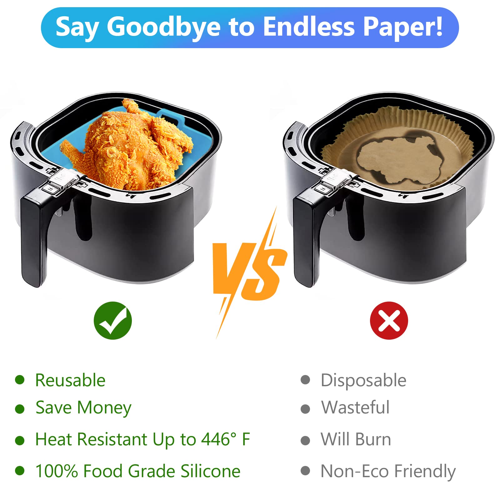 REY&SHAW food-grade silicone tray for high-heat cooking and cleanup