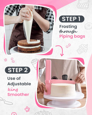 Rfakk 360-degree cake turntable for smooth, precise icing from every angle