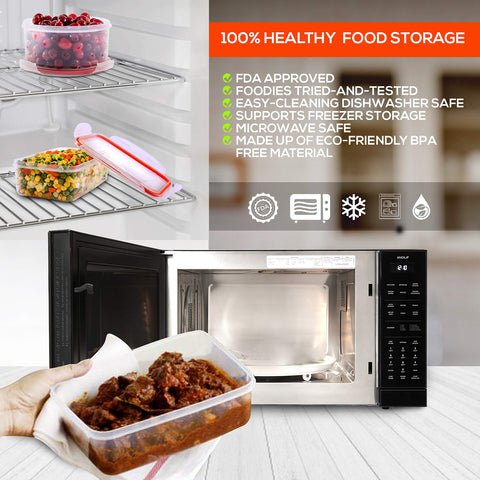 RFAQK crystal-clear plastic simplifies quick meal identification.