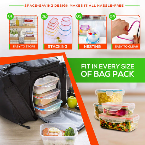RFAQK hinge-lock lids prevent spills during transport.