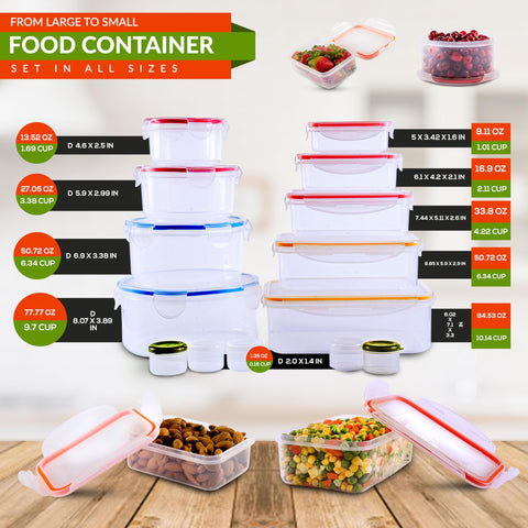 RFAQK round containers provide leak-proof storage for leftovers.