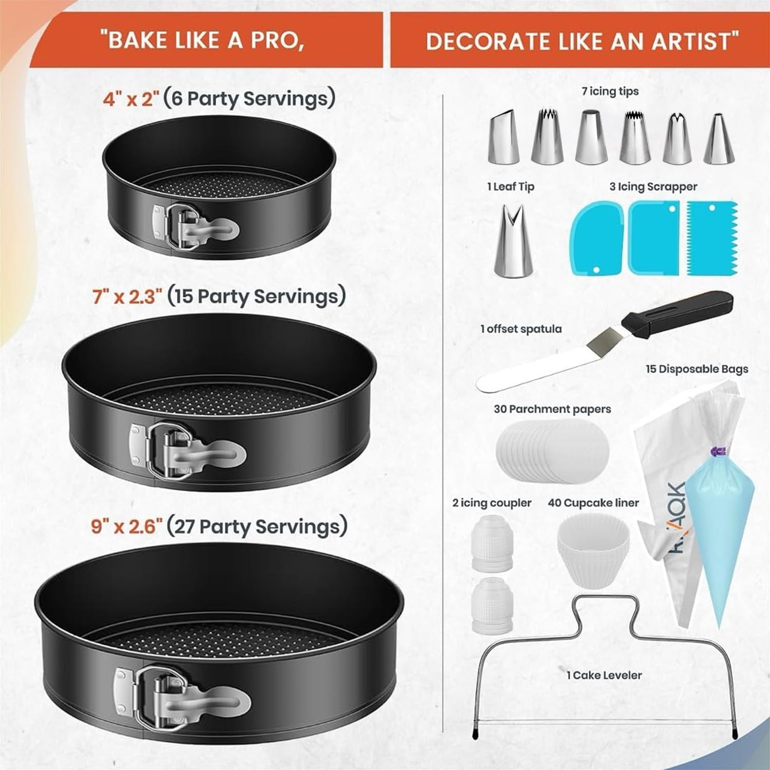 RFAQK 7in springform pan ideal for layered cakes and tarts.