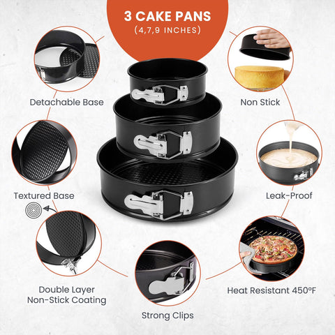 RFAQK 9in springform pan perfect for large cheesecakes and pizzas.