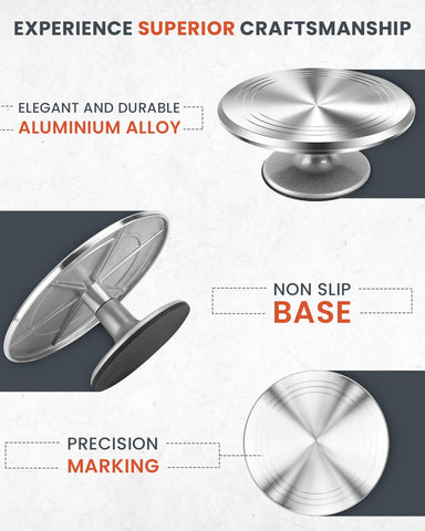 RFAQK aluminum cake turntable delivering quiet, even rotation