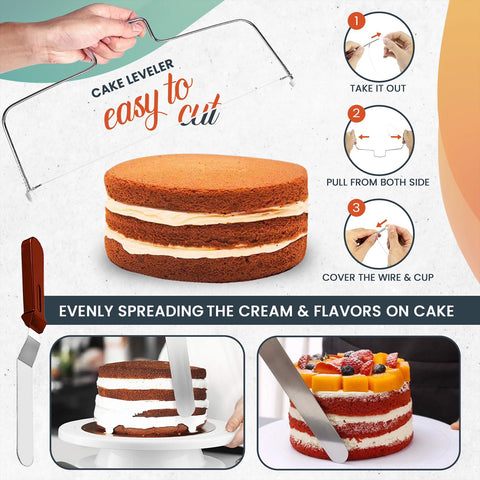 RFAQK cake leveler for even, level cake layers.