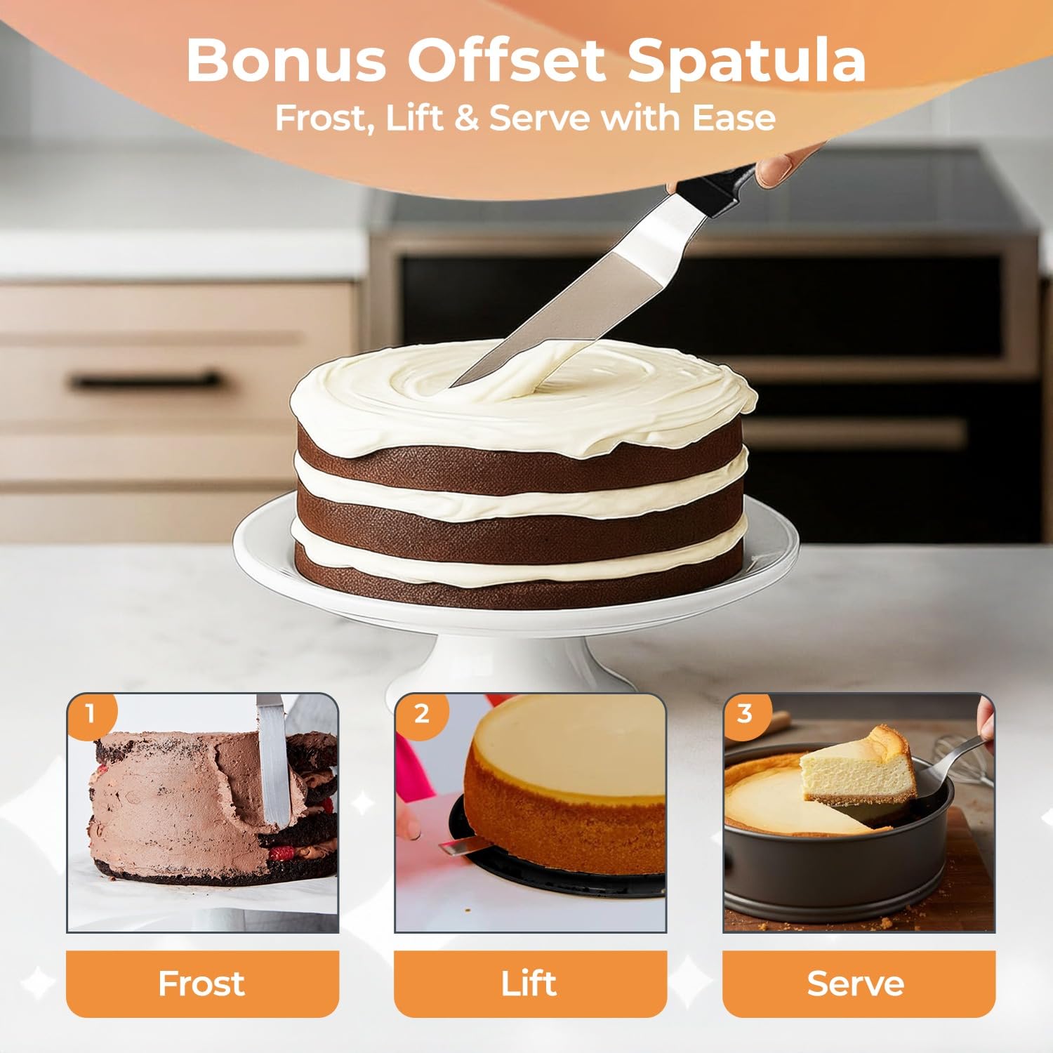 RFAQK leakproof tight-lock buckle keeps batter contained during bake