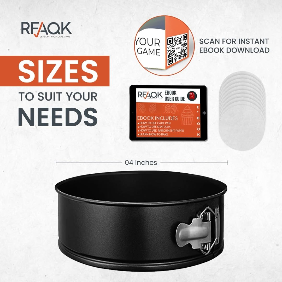 RFAQK removable bottom clips secure tight seal for stable baking