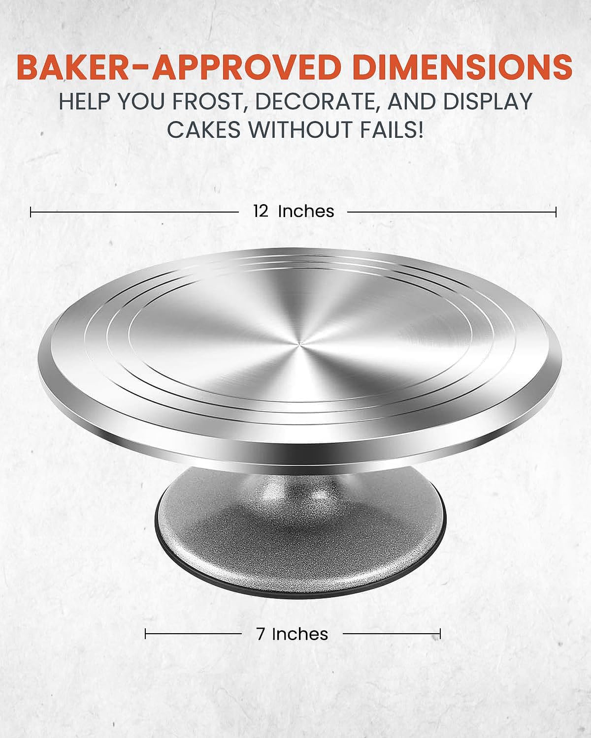 RFAQK rotating cake stand with concealed bearings for smooth precision