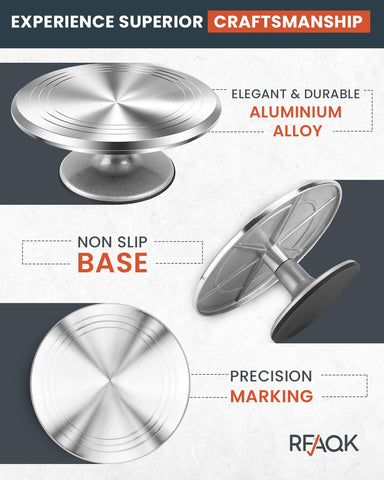 RFAQK straight and angled spatulas for flawless icing edges.