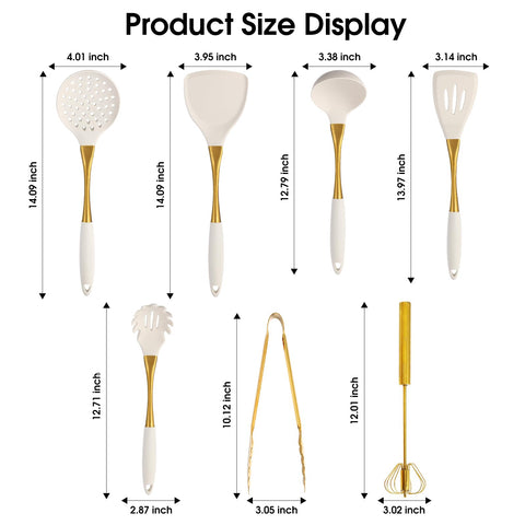RFSCDI silicone utensils tolerate high heat without warping or color fading