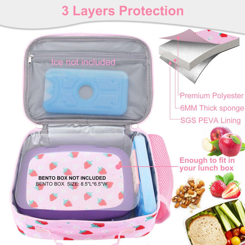 RHCPFOVR Kids Lunch Bag compartments keep utensils and napkins organized.
