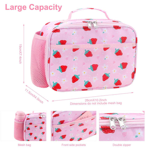 RHCPFOVR Kids Lunch Bag durable material withstands daily use.