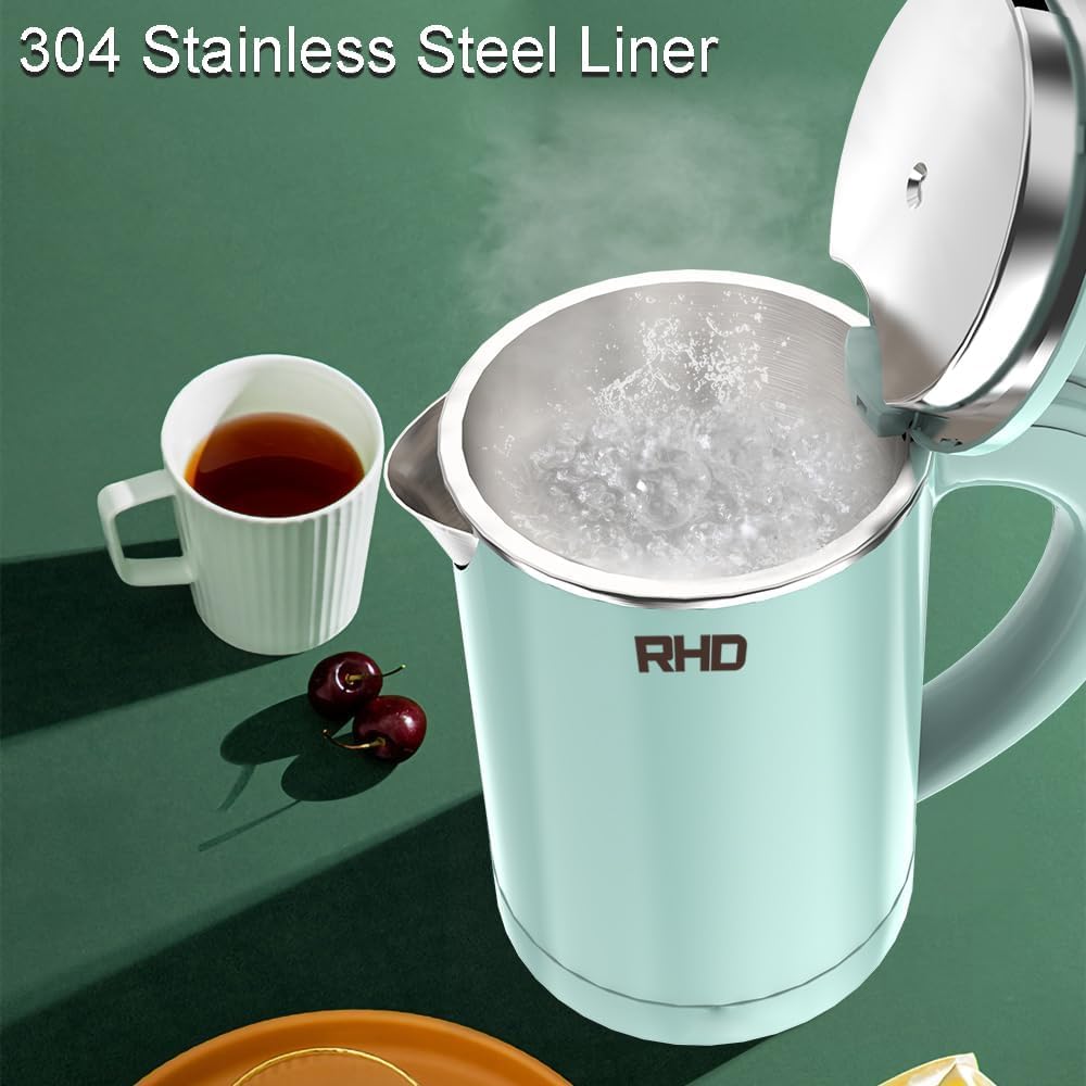 RHD 304 stainless steel interior of the green kettle for pure flavor