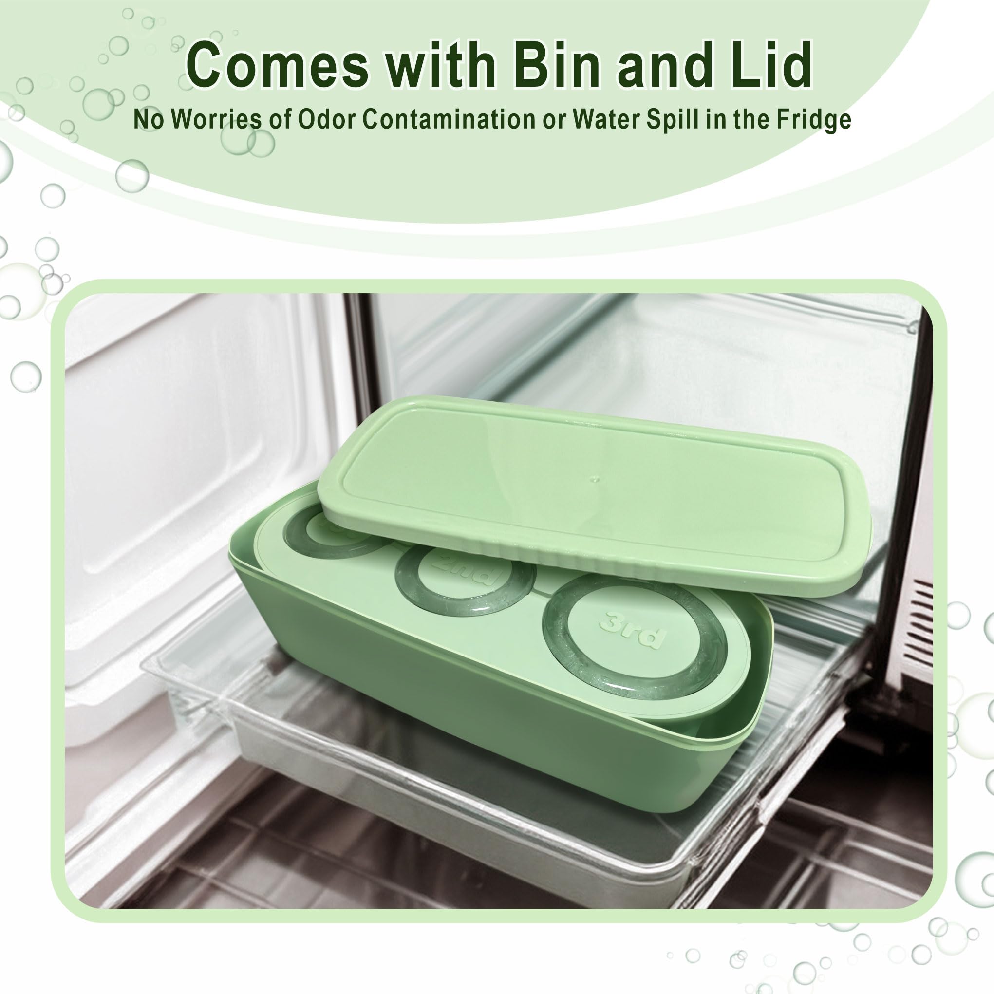Rhewatin easy-release ice cubes pop out from the mold after freezing.