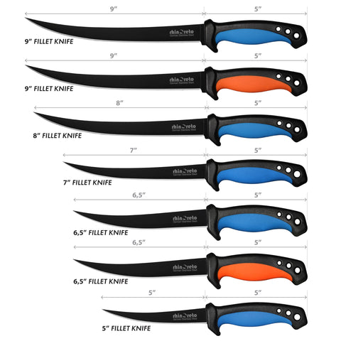 Rhinoreto fillet knife suitable for saltwater and freshwater fish.