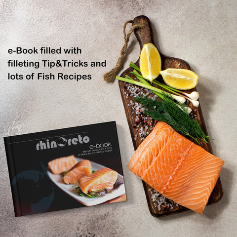 Rhinoreto Fillet Knife vented lightweight sheath for safe storage and travel.