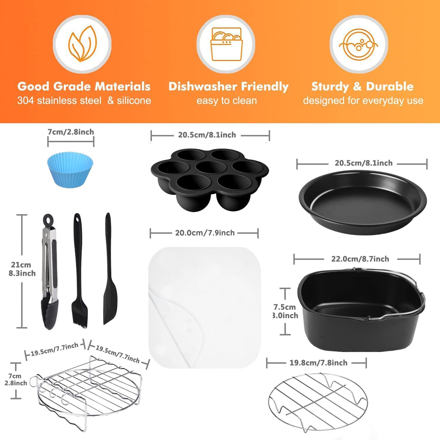 RHM pizza pan in square basket offers even browning for crisp homemade pizzas.