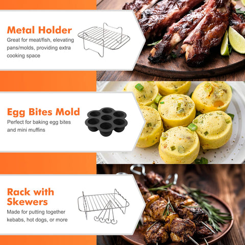 RHM metal skewers rack enables kebabs with tidy placement