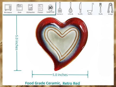 Rhobtyne utensil rest ceramic protects counters from drips and spills.