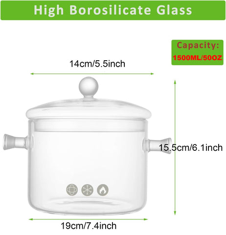Riavzau clear saucepan lets you monitor cooking without removing the lid.